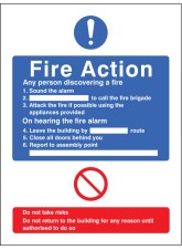 General Fire Action (No Lift in Building)