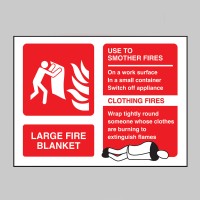 Large Fire Blanket - Extinguisher Identification