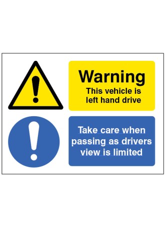 Warning - This Vehicle Is Left Hand Drive