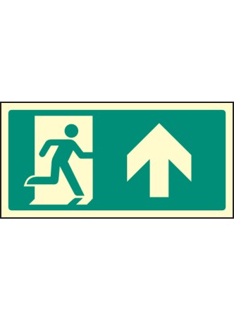 Intermediate Fire Exit Marker - Arrow Up / Straight On