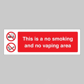 This is a No Smoking and No Vaping Area