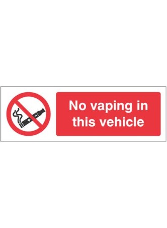 No Vaping in this Vehicle
