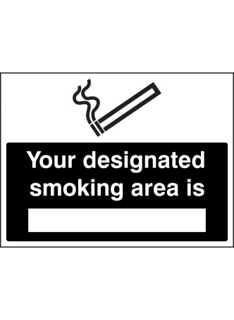Your Designated Smoking Area Is (Space for Location)