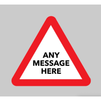 Custom Reflective Fold Up Triangle with Supplementary Text - 