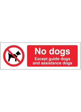 No Dogs - Except Guide Dogs and Assistance Dogs