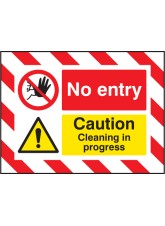 Door Screen Sign - No Entry Caution - Cleaning in Progress