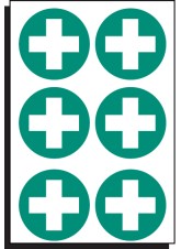 First Aid Symbol Labels (Sheet of 6)