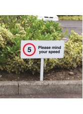 5mph Please Mind Your Speed - Verge Sign
