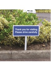 Thank you for Visiting - Please Drive Carefully - Verge Sign