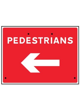 Re-Flex Sign - Pedestrians Arrow Left
