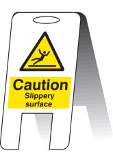 Caution - Slippery Surface - Lightweight Self Standing Sign
