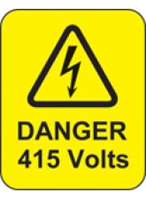 Danger - 415 Volts - Labels