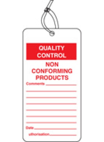 Quality Control Tag - Non Conforming Product (Pack of 10)
