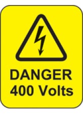 Danger - 400 Volts - Labels