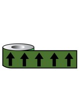 Black Arrows On Green - Pipeline ID Tape
