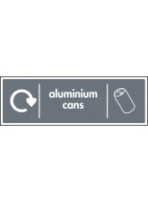 Aluminium Cans - WRAP Recycling Sign